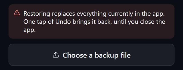Restore and undo: screen from the SeatSpot app